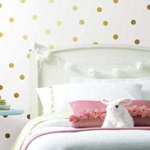 shop gold foil confetti dots peel and stick wall decals